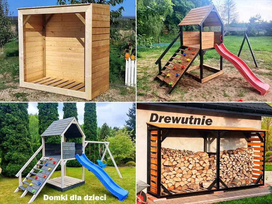 Domki dla dzieci i drewutnie — oferta LS Projekt